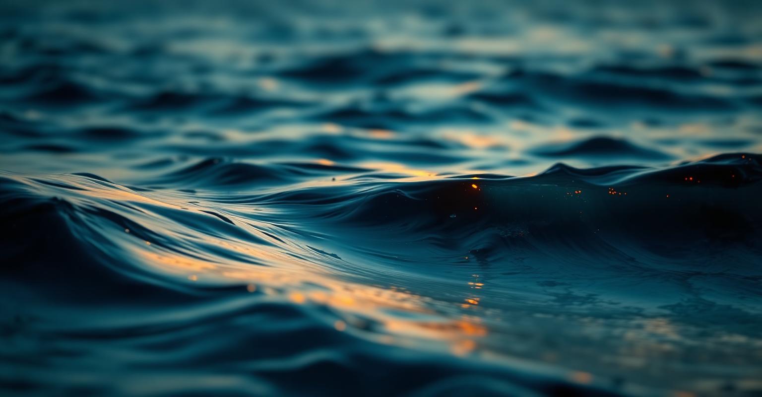 Vagues au crépuscule